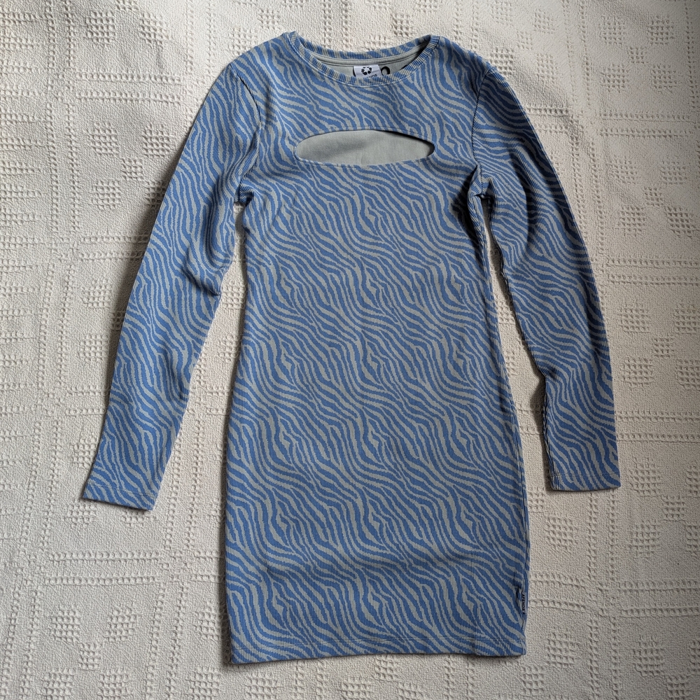 Afends Wave Pattern Long Sleeve Dress
